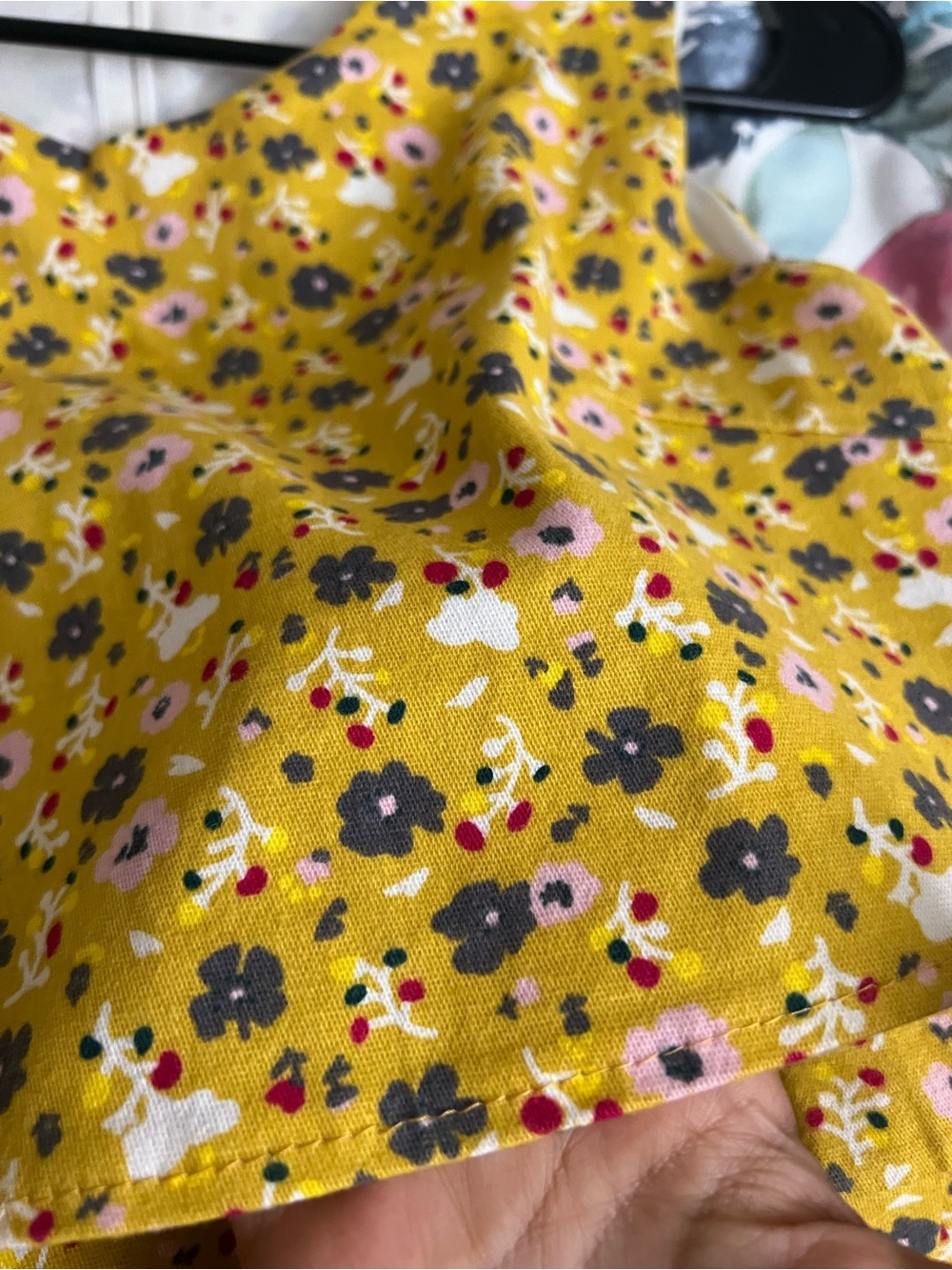 Women's Mini Dress in Mustard Floral